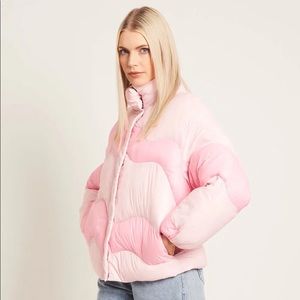 NWT Native Youth Light Pink Oversized Puffer Jacket Size XS